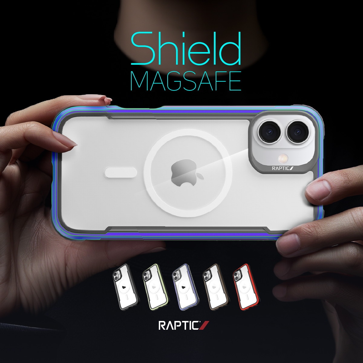 iPhone 16 Plus 対応 ケース クリア MagSafe 対応 耐衝撃 米軍 MIL規格 スマホケース アルミ フレーム Shield MagSafe