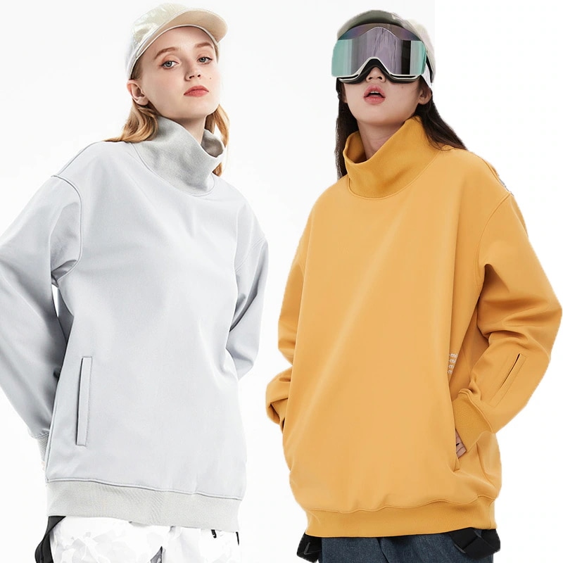 スノーボードウェア レディース メンズ トレーナー 無地 ハイネック トップス スキーウェア スノーウェア スノボウェア 防水 防風 防寒 雪遊び 雪場 保温 2023 男女兼用