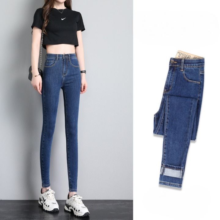 ボトムス ズボン パンツ ロングパンツ デニムパンツ ハイウエスト タイト ストレッチ ポケット ジーンズ Gパン 可愛い かわいい 大人可愛い きれいめ シンプル 上品 おしゃれ カジュアル レトロ