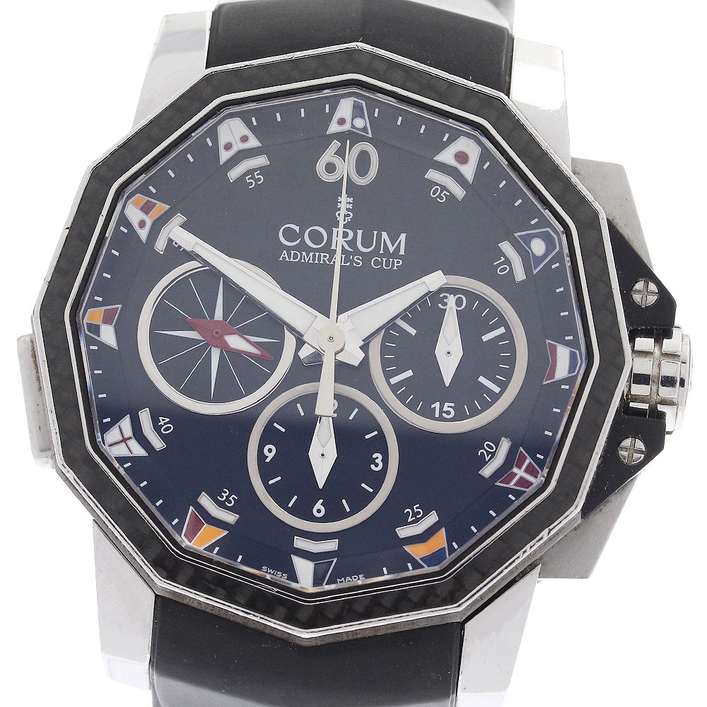 コルム CORUM 01.0035/986.691.11 アドミラルズカップ クロノグラフ 自動巻き メンズ _934936【中古】