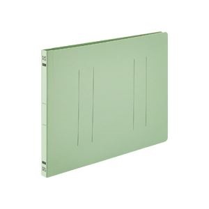 （まとめ） TANOSEE フラットファイルE A4ヨコ 150枚収容 背幅18mm グリーン 1パック（10冊） 30セット