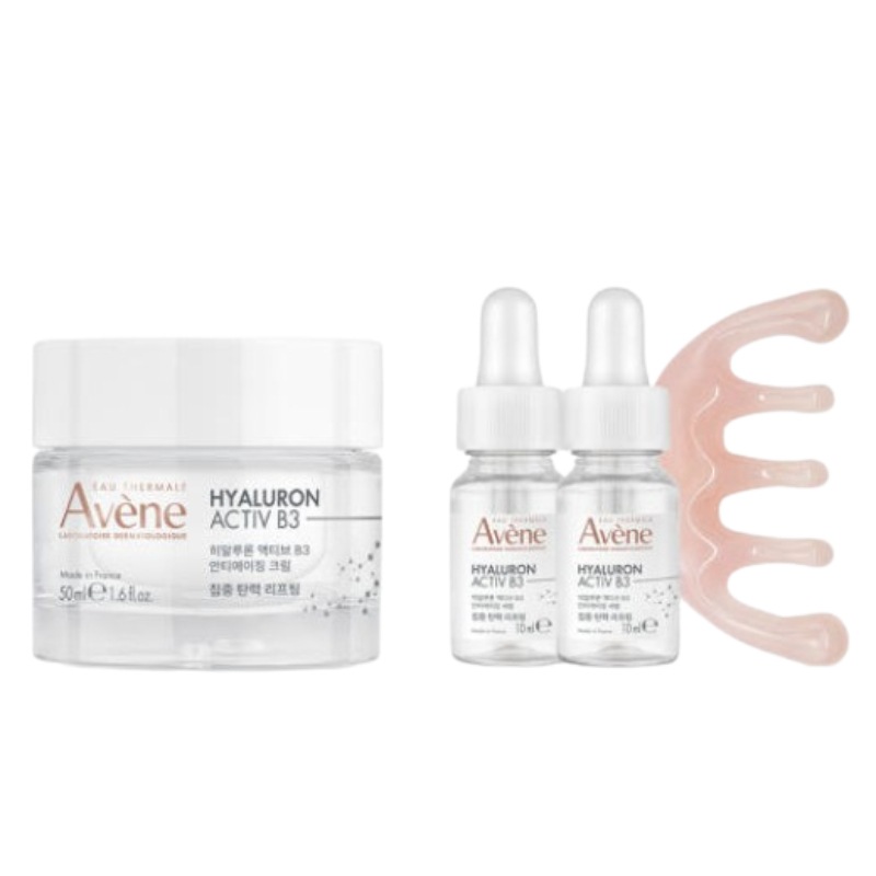 【単独企画】HAB3 弾力 アクティブ クリーム 50ml + セラム 10ml x2ea+かっさ