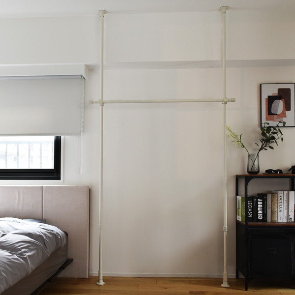 TOSO Naivis つっぱりハンガーセット一段 2.0m ホワイト メーカー直送 8,403円