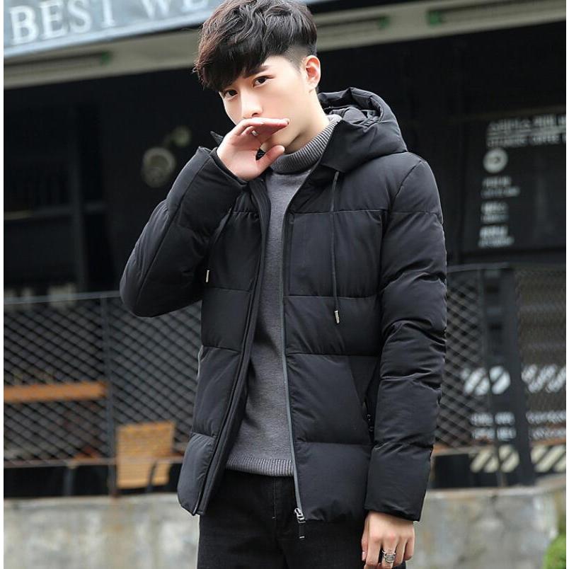 3色 中綿ジャケット 無地 メンズ 格好良い ハイネック 暖かい ショート丈 フード付き ダウンコート 厚手 防寒着 保温 通勤 OL 通学 防風 冬服 アウター