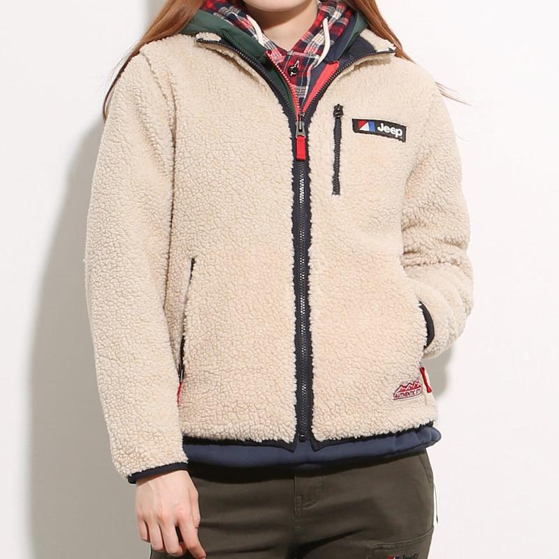 【旧正月特価】配色ポイントボアジャンパー（GL1TZU407）