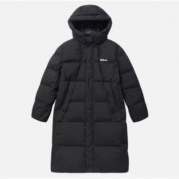 パディングLQC W244003TDJN1-BLKチームロンググースダウンジャケット
