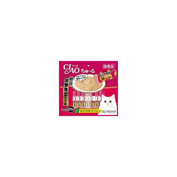 【1ケース】【お取り寄せ対象品】チャオ ちゅーる 総合栄養食 まぐろ 海鮮ミックス味(14g*20本入) *16個