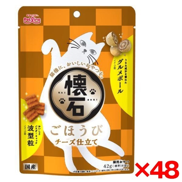 48個セット ペットライン 懐石ごほうび チーズ仕立て 42g