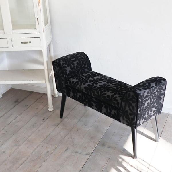 チェア スツール レトロ かわいい 花柄 アンティーク 椅子 コンパクト スリム 座面高さ40cm 1人掛け いす イス