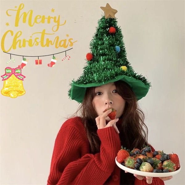 Qoo10] クリスマス飾り サンタ帽 ins 可愛い