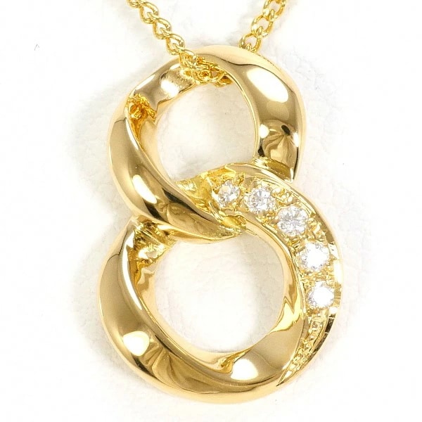 K18 18金 YG ネックレス ダイヤ 0.05 【中古】