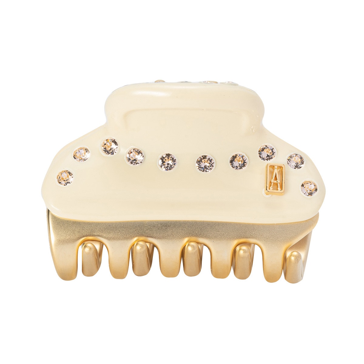 クリップ ICC45 14339-06 IVO I1 VENDOME CLIP 4.5CM ヴァンドーム Sサイズ スワロフスキークリスタル 髪留め レディース ヘアアクセサリー アイボリー