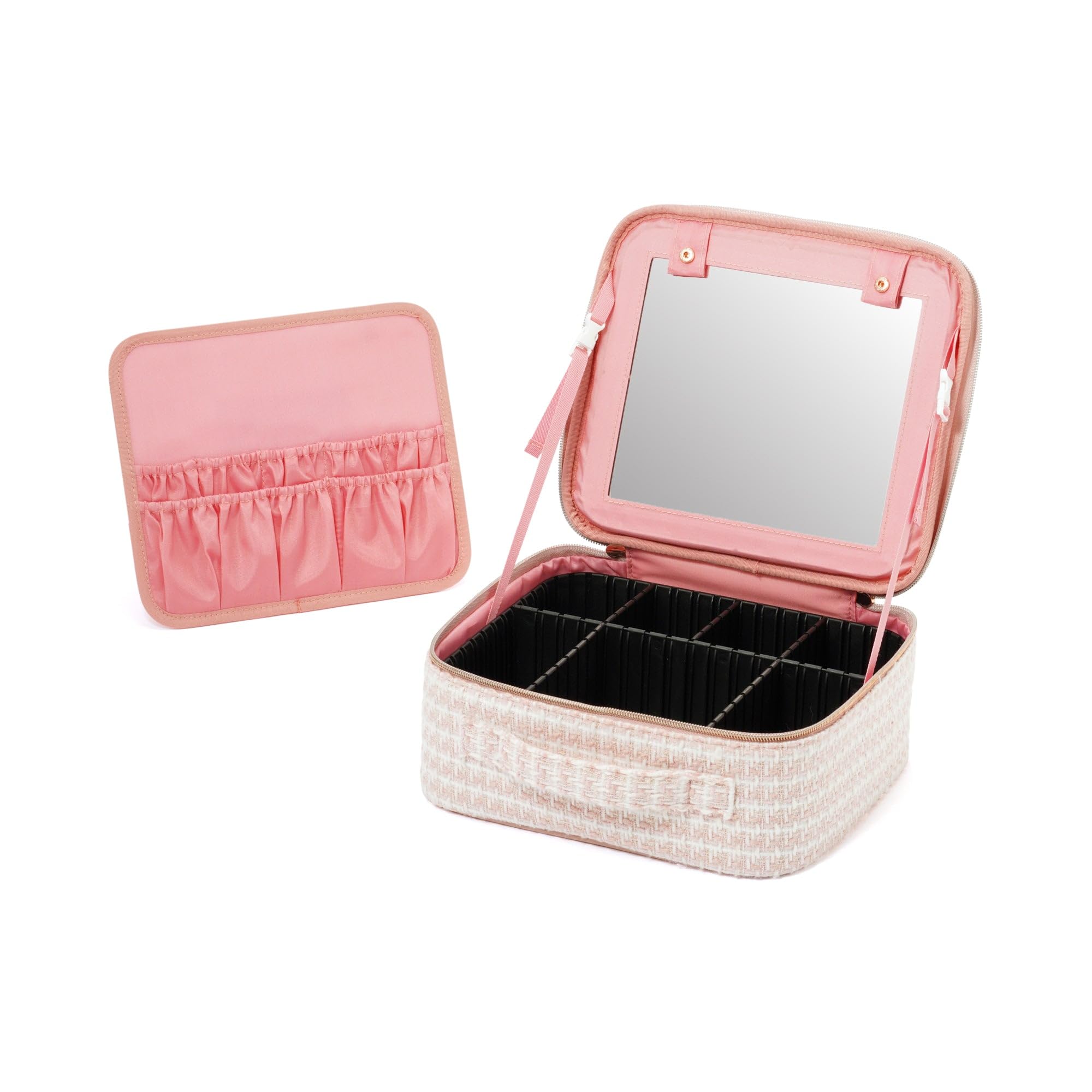 Francfranc フランフラン ツイード バニティ メイクバッグ ピンク