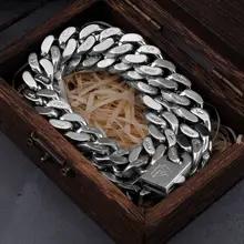 ステンレス鋼の男性のための太いチェーンネックレスクラビクルネックレスロックパンクヒップホップスタイルオリジナルデザインギフト