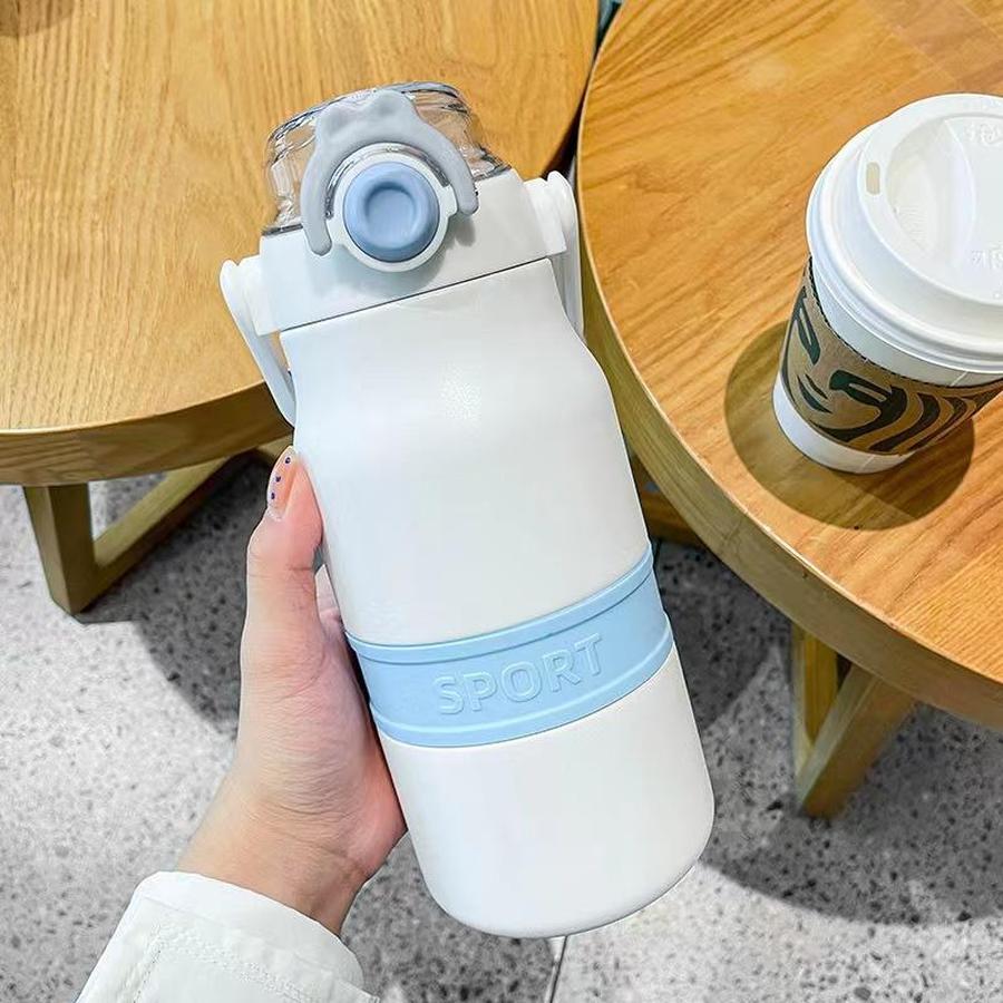 全面保護 韓国大人気 感 話題の人気商品 マイボトル おしゃれ ストロー ウォーターボトル 水筒 1リットル 子供 保温 保冷 カバー タンブラー 魔法瓶 ストロー マグボトル 直飲み