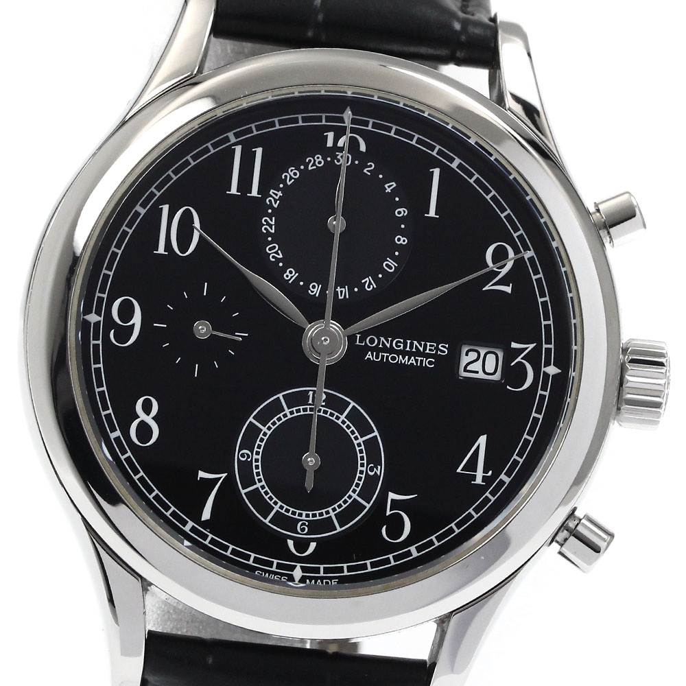 ロンジン LONGINES L2.815.4 ヘリテージ クラシック クロノグラフ 自動巻き メンズ 美品 _883831【中古】