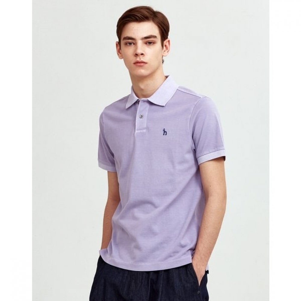 [24SS] [ガーメントダイ] ライトパープルショートスリーブピケ T シャツ HZTS4B405U1 7,599円