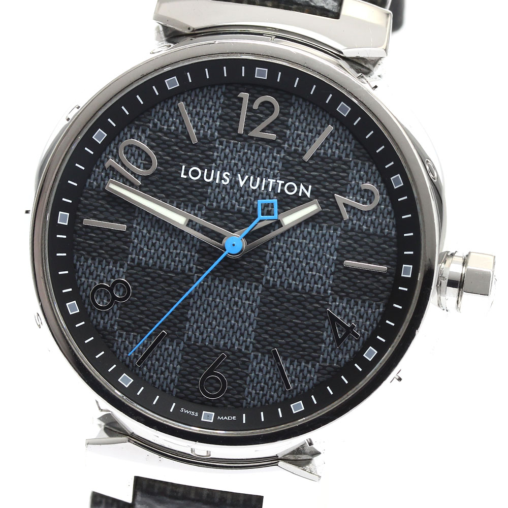 ルイ・ヴィトン LOUIS VUITTON QA073 タンブール ダミエグラフィット クォーツ メンズ _901378【中古】