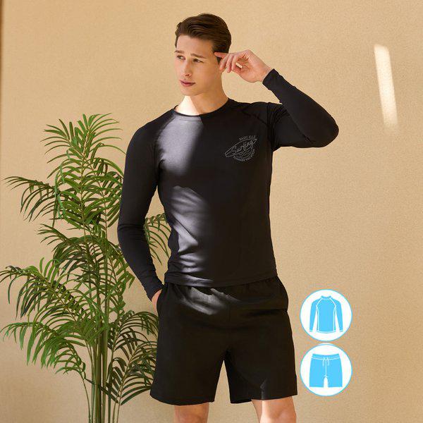 男性用ラッシュガードビーチショートパンツセット BEM-X911K