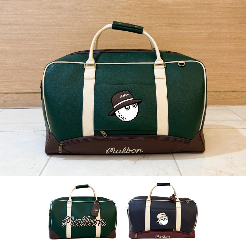 韓国正規品 Malbon ゴルフ ボストンバッグ PUレザー 大容量 メンズ レディース 旅行 出張 スポーツ ダッ 高級感 フルバッグ
