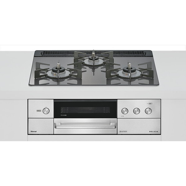 RHS31W38M15RCSTW-13A ツイードシルバー DELICIA ビルトインガスコンロ(都市ガス用・両側強火タイプ・3口・60cm)