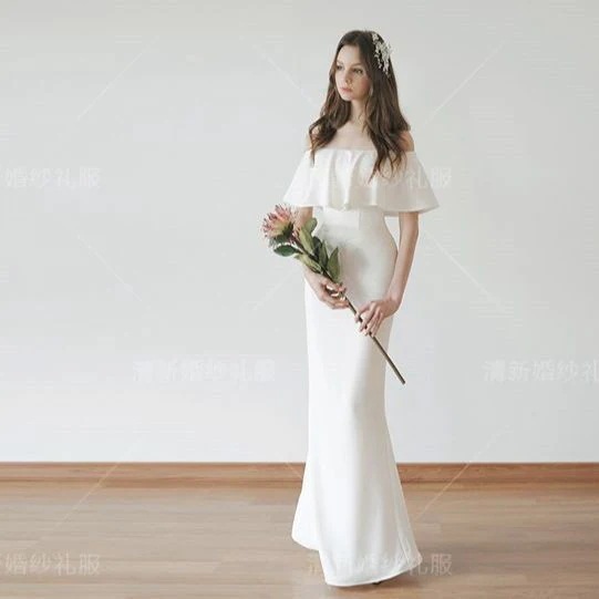 ウェディングドレス 白 結婚式 花嫁 サイズオーダーメイド可能 成人式 お呼ばれ ウェディング 演奏会 二次会 パーティードレス 前撮り ワンピース ロングドレス 889