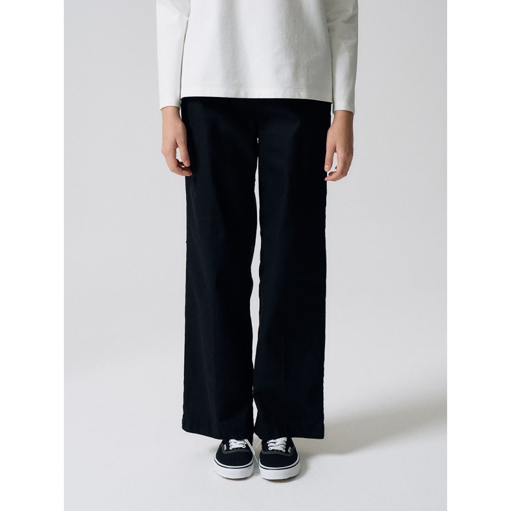 アンクラインストレートブラックパンツS5HW026