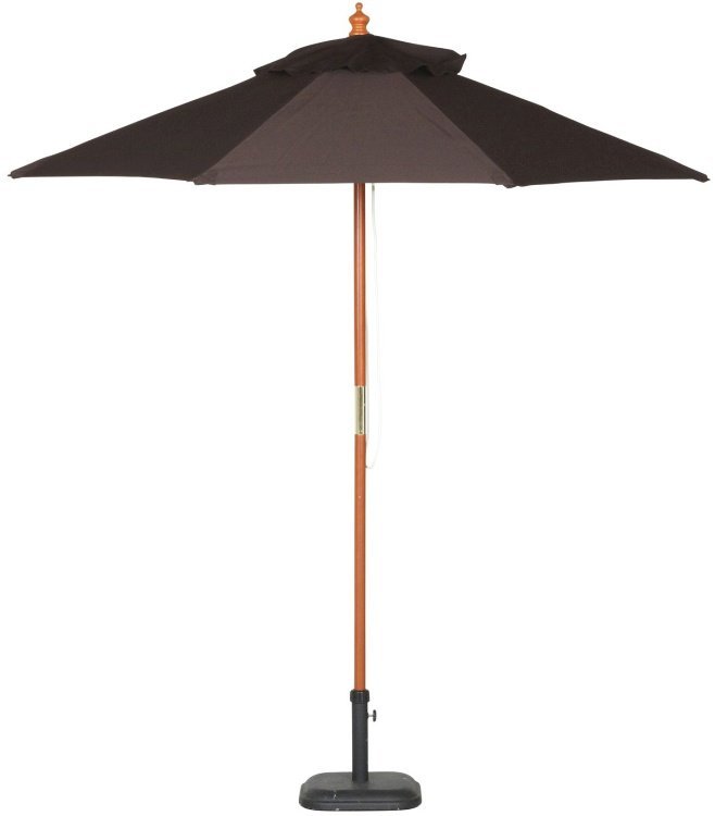 ガーデンパラソル おしゃれ 木製パラソル 210cm 大型 アウトドア 庭 カフェ UVカット 紫外線カット 高さ222cm ブラウン