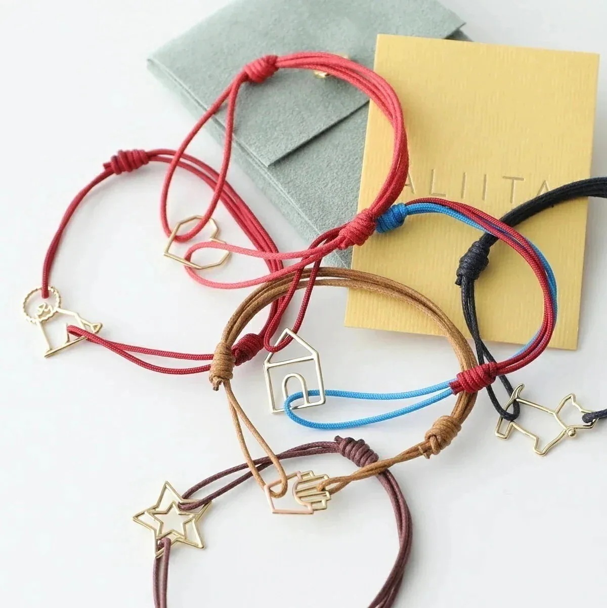 ALIITA アリータ ブレスレット CORD BRACELET レディース モチーフ コード アクセサリー カラー6色】