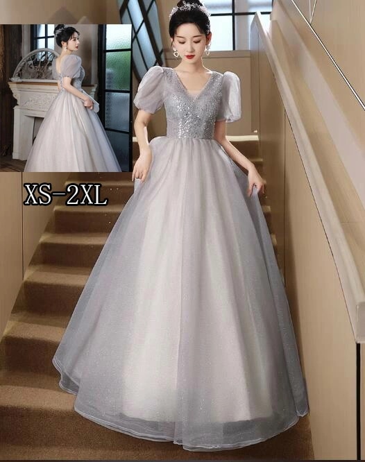 ドレス 大人 袖付き ロングドレス レディース パーティードレス 母親 コンクール イブニングドレス ロング ぽっちゃり 結婚式 演奏会ドレス 大きいサイズ 小さいサ イズ ピアノ発表会 ステージドレ