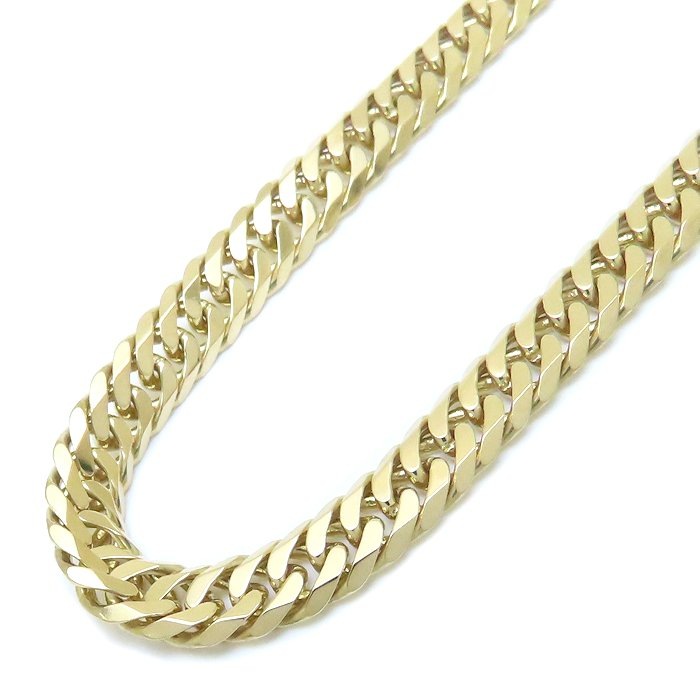 喜平ネックレス K18YG イエローゴールド 6面 ダブル 46cm 45g/76224【中古】