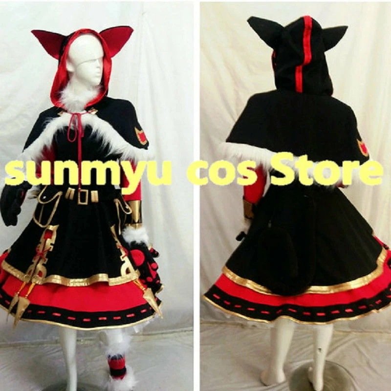 グランブルーファンタジー 黒猫道士 女性 コスプレ衣装　オーダーサイズ可