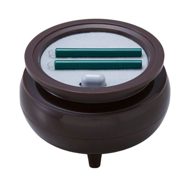 [3セット] スマイルキッズ 自動消灯横置きの安心のお線香ミニ ブラウン ASE-5212DBX3