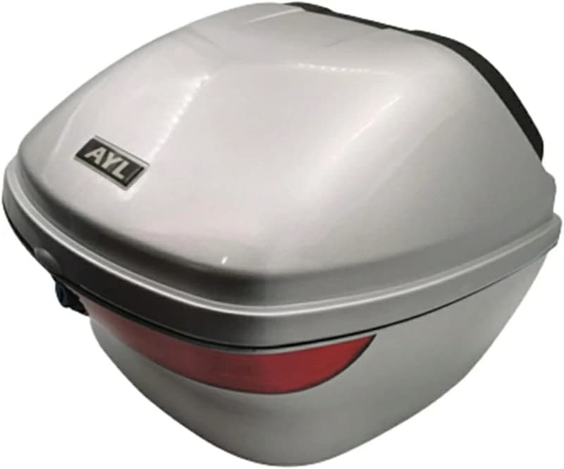 バイク リアボックス 40L トップケース バイクボックス バイク用ボックス ヘルメット入れ 着脱可能式 大容量 旅行 汎用 ＰＰ製 通勤 クロスカントリー シルバー