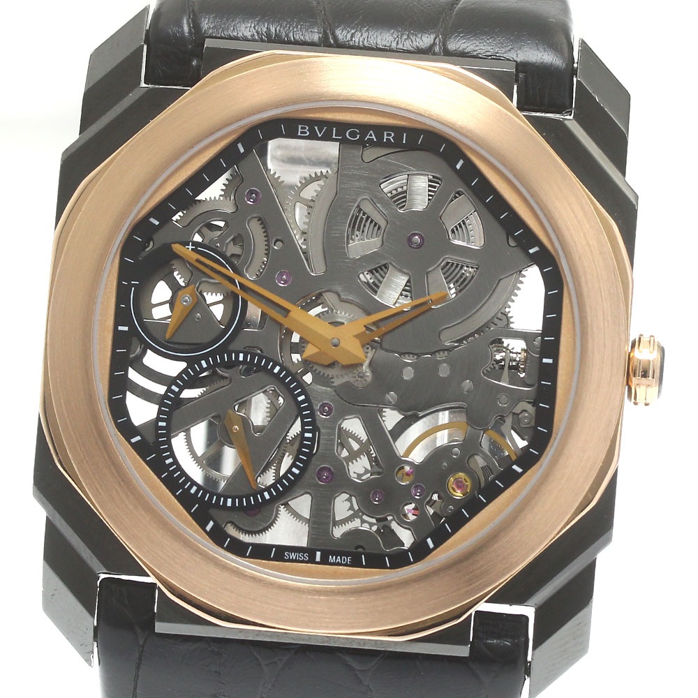 ブルガリ BVLGARI BGO40SPGXTSK オクト フィニッシモ スケルトン PGベゼル 手巻き メンズ 良品 _849461【中古】