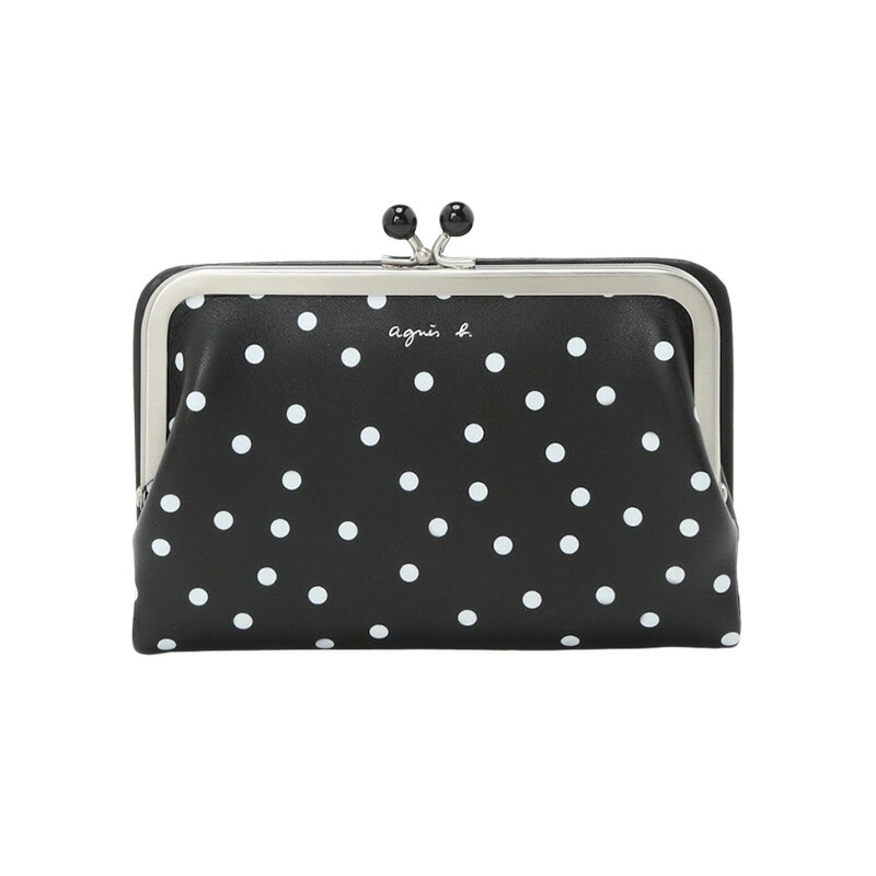 財布 レディース ドット レザー がま口 ウォレット 