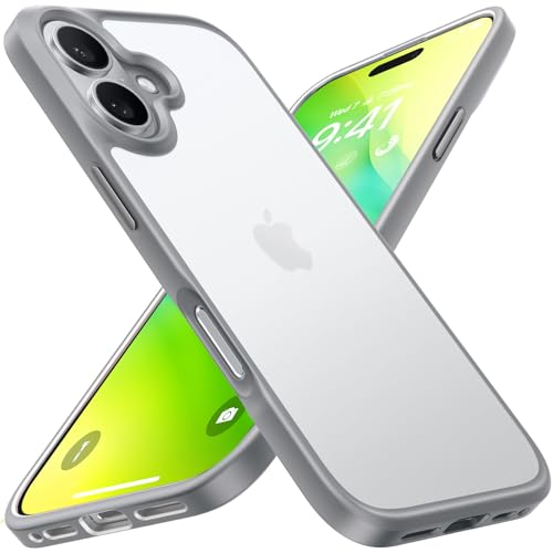 【米軍耐衝撃・2024新型】 iPhone 16 用 ケース 耐衝撃 半透明 黄変防止 衝撃吸収 指紋防止 ストラップホール付き レンズ保護 ボタン付属 6.1 インチ アイフォン 16用 「Gua