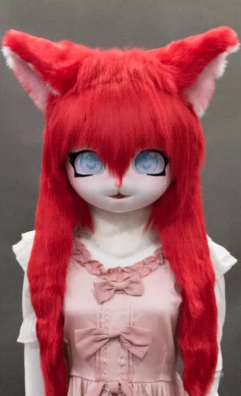 着ぐるみヘッド 猫 赤 全頭ヘッド ケモノ マスク ファースーツ ぬいぐるみ コスプレ コスチューム 6,264円