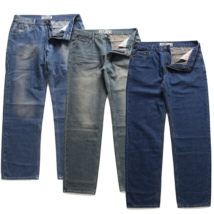 デニム ジーンズ メンズ レディース 全3色 大きいサイズ ジーパン Gパン ゆったり 太め バギー