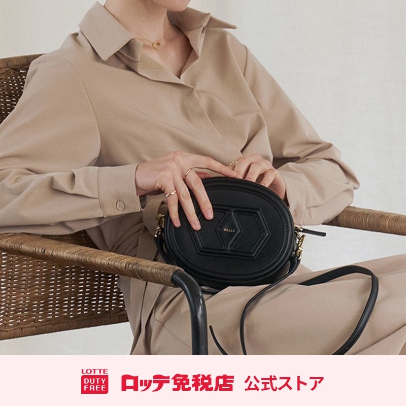 [タリ] エミリシンボルミニ楕円バッグ ブラック