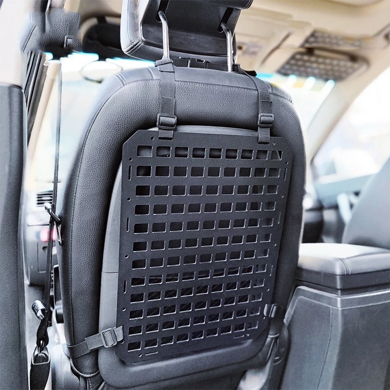 車のシートバック用の硬質プラスチックプレート,戦術的なギアホルダー,ポーチホルダー,収納ツール,ホッチキス