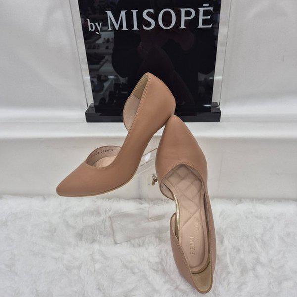 By 女性 サイドオープン パンプス 112HT431DF001 CAMEL 2 JJ 22,232円