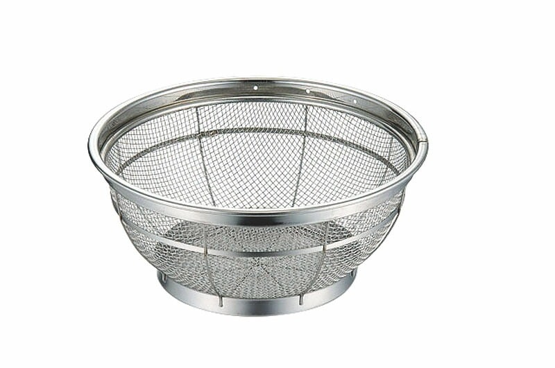 （まとめ買い）本間冬治工業 BK 18-8F型ザル荒目 22.5cm [x3]