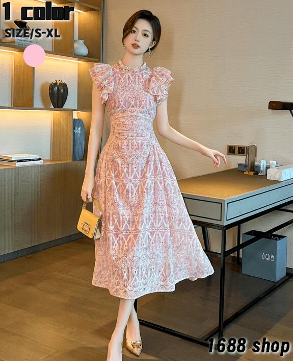 『SNS人気話題』2025 タイトワンピース 姫系ワンピース　花柄　ワンピース インポート ひざ丈 ミドル丈 エレガント　韓国ファッション シンプル Vネック パーティドレス ノースリープ　お嬢様 セ