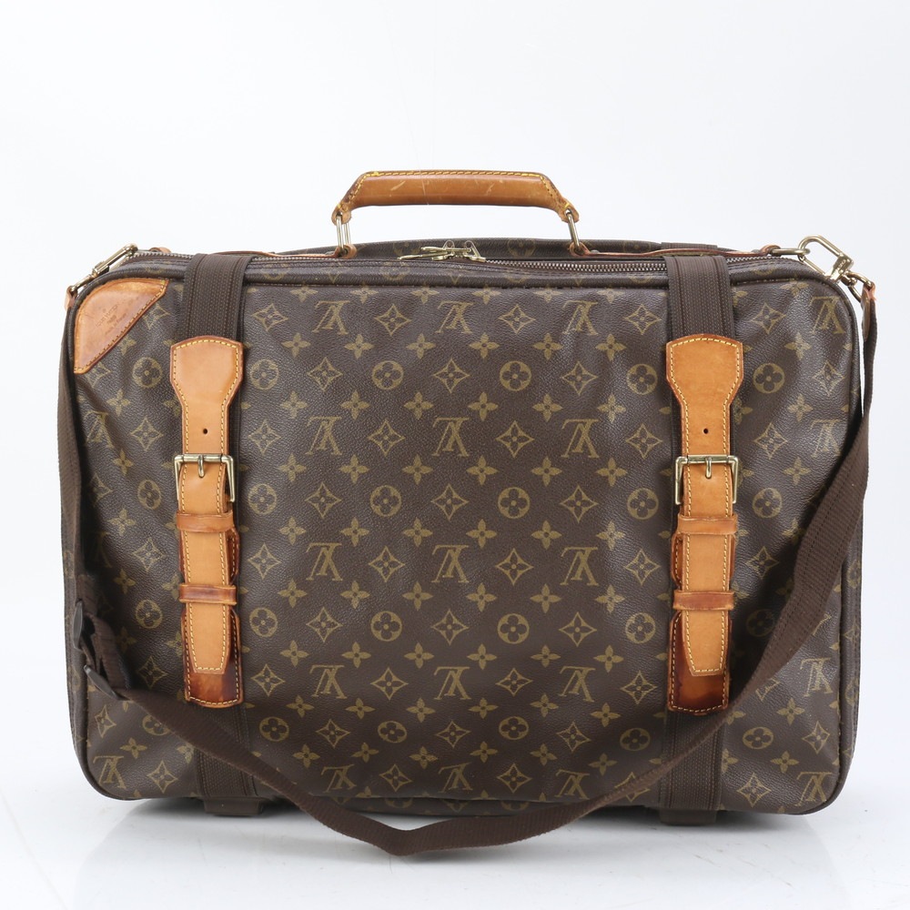 モノグラム サテライト53 M23356 レザー×コーティングキャンバス 2WAY スーツケース 斜め掛け キャリーケース バッグ 出張 旅行 トランク A4 メンズ RRE CP1-2 中古