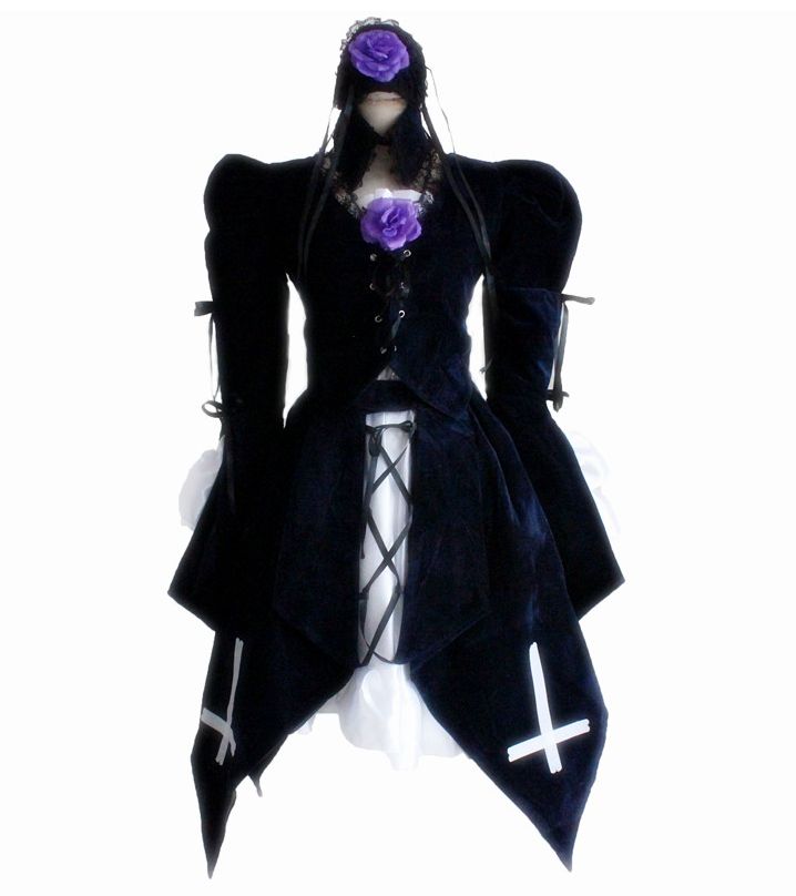 ローゼンメイデン 風 水銀燈 すいぎんとう ロリータ コスチューム コスプレ衣装 5点セット サイズ S―XL