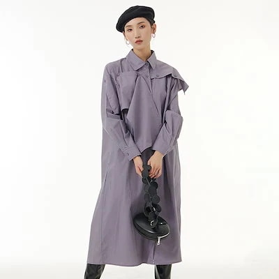 新作 デザイン シャツワンピース 長袖ワンピース 高級感 ワンピース 気質 インナー 百掛け ゆっ 4,879円