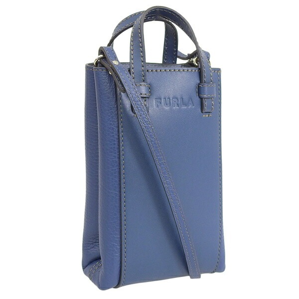 フルラ バッグ レディース ショルダーバッグ 2WAYバッグ ハンドバッグ レザー ブルー FURLA MIASTELLA MINI VERTICAL CROSSBODY WE00289BX00531