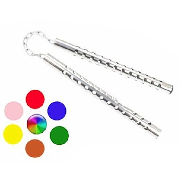 光る ヌンチャク ステンレス 7色 SHPLNUM01 レッド/ブルー/グリーン/ピンク/イエロー/オレンジ/カラフル 護身 用品 グッズ セキュリティ 防犯 防護 ライト スポーツ おもちゃ