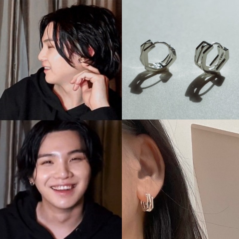 【justLoveR.】 TIMES EARRINGS by Silver 925 ピアス [BTS SUGA着用] ユンギ着用 ジャストラバーピアス バンタン着用